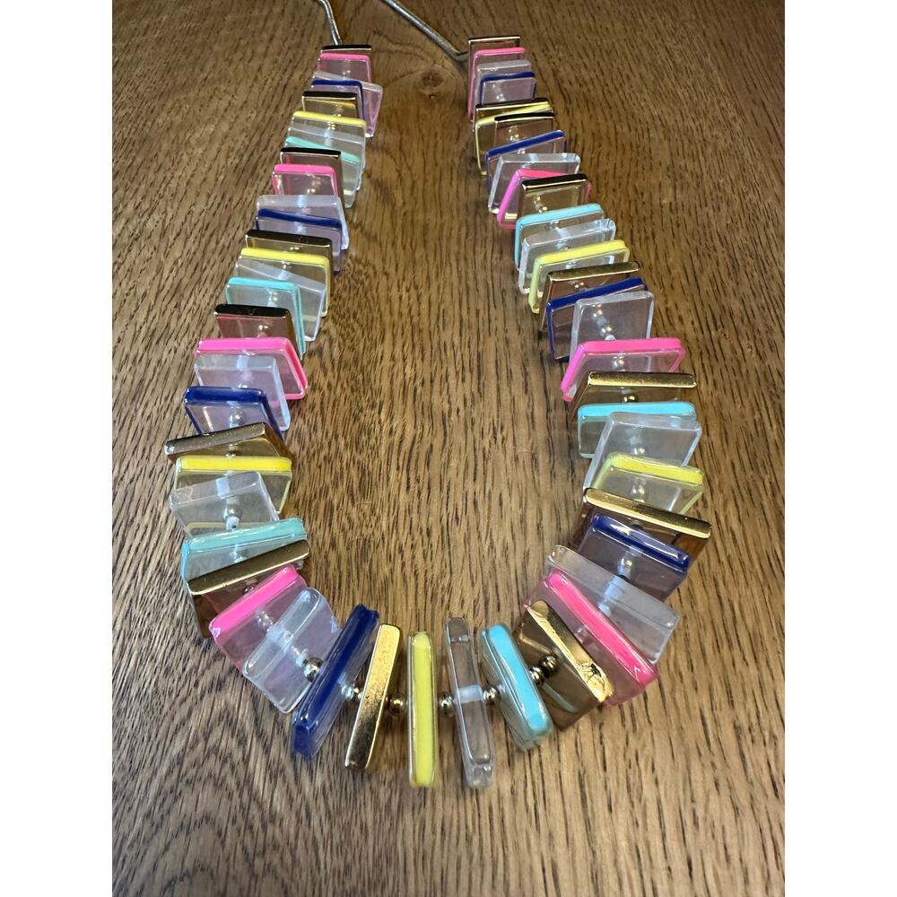 Kate Spade New York Flats Square Stacks Beads Resin Necklace